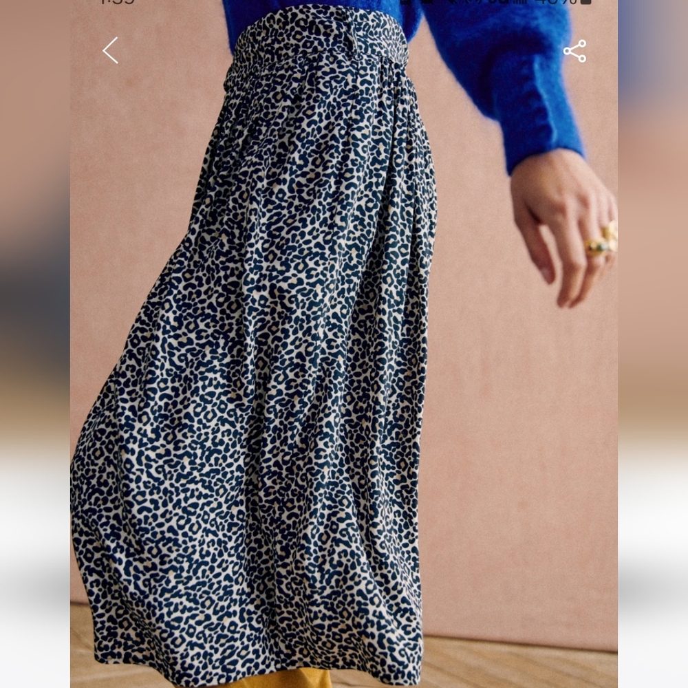 Sezane Elie Leopard Print Midi-Length Skirt - Picture 5 of 9